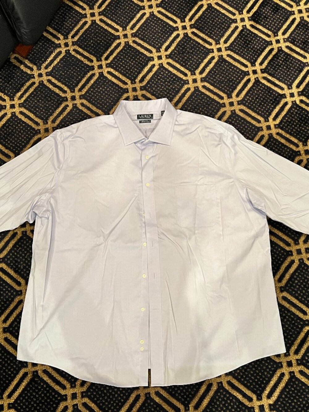 Lauren Ralph Lauren Men’s 3XL 19 34/35 Regular Fit Stretch Dress Shirt Light Lav